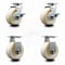 Service Caster 5 Inch Nylon Caster Set with Roller Bearings 2 Brakes 2 Rigid SCC SCC-20S520-NYR-TLB-2-R-2 - alternate 1